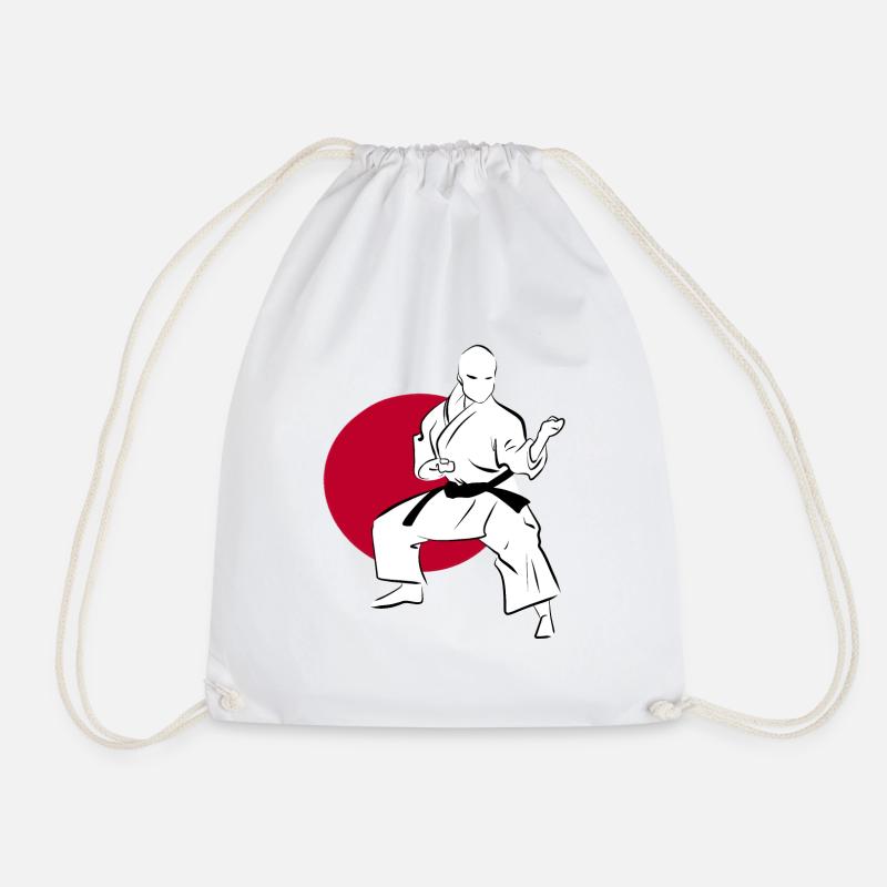 Karate Kata Japan - Drawstring Bag - white
