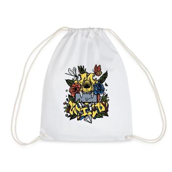 Wild - Drawstring Bag - white - Front