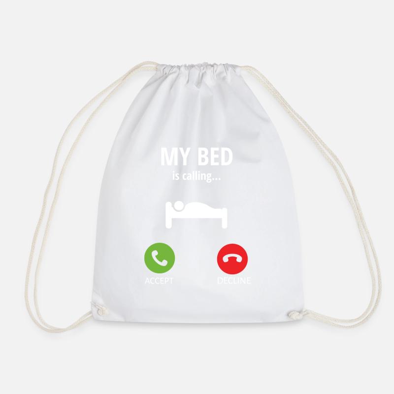 My Bed is calling - Turnbeutel - Weiß