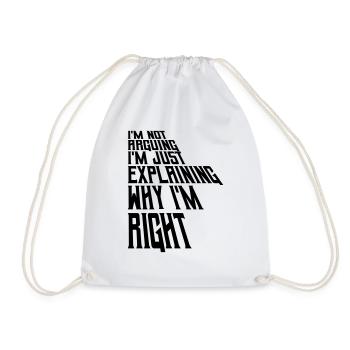 Je ne discute pas - Sac de sport léger - blanc - Devant