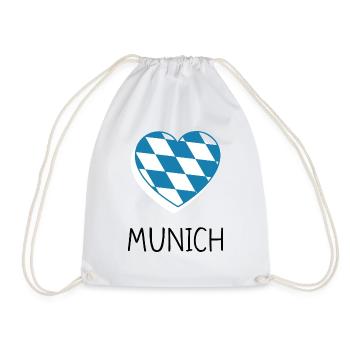 Munich Heart - Turnbeutel - Weiß - Vorne