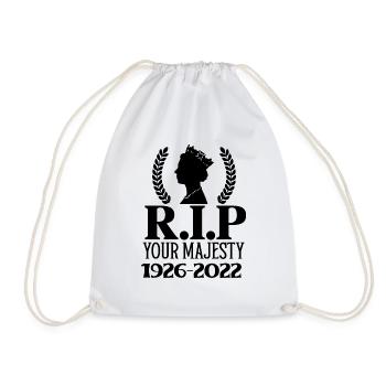 R I P your majesty 1926 2022 Queen Elizabeth 2 - Sac de sport léger - blanc - Devant