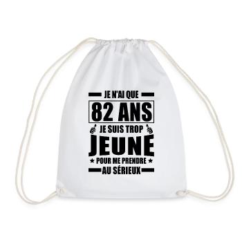 je n ai que 82 ans / cadeau anniversaire 82 ans - Sac de sport léger - blanc - Devant