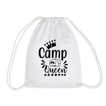 Camp Queen - Drawstring Bag - white - Front