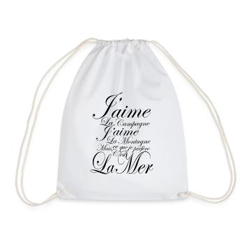 J'aime la Mer - Sac de sport léger - blanc - Devant