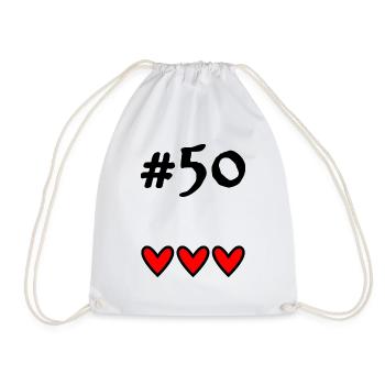 50 ANS. 50e ANNIVERSAIRE. ANNIVERSAIRE 50 ANS - Sac de sport léger - blanc - Devant