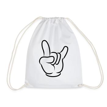 hand symbol - Turnbeutel - Weiß - Vorne