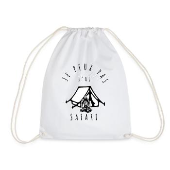 SAFARI - "Je suis en safari, désolé(e) ! - Sac de sport léger - blanc - Devant