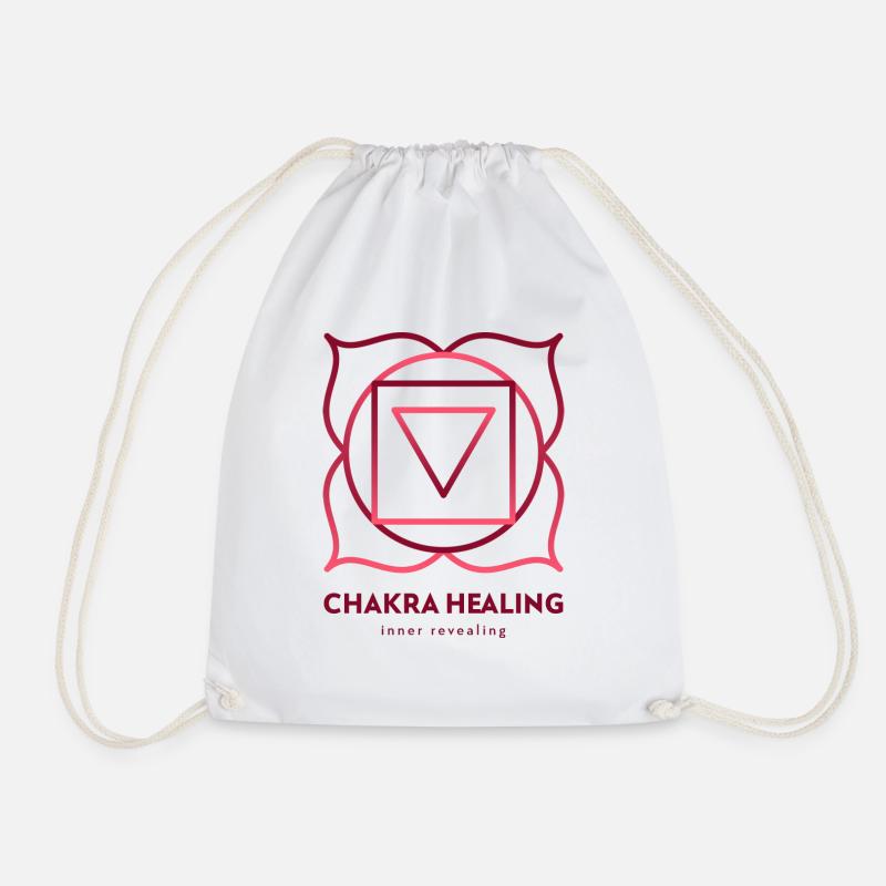 Root Chakra T-Shirt. - Turnbeutel - Weiß