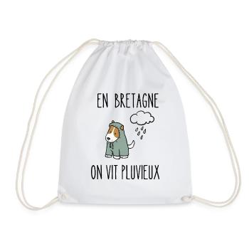 en bretagne on vit pluvieux - Sac de sport léger - blanc - Devant