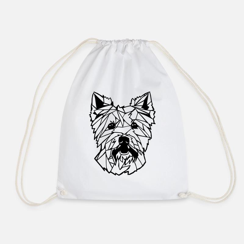 West Highland White Terrier - Drawstring Bag - white