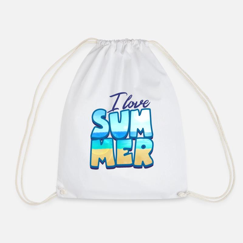 i love summer - Turnbeutel - Weiß