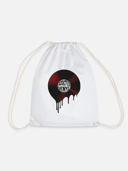Addicted to Vinyl melting - Turnbeutel - Weiß