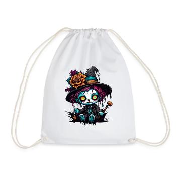 Poupée d’horreur / Halloween / Effrayant / Sombre - Sac de sport léger - blanc - Devant
