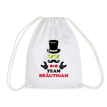 Team Groom - Drawstring Bag - white - Front