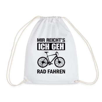mir reichts rad fahren - Turnbeutel - Weiß - Vorne