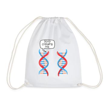 Lustiges Zitat aus der DNA-Biologie - Turnbeutel - Weiß - Vorne