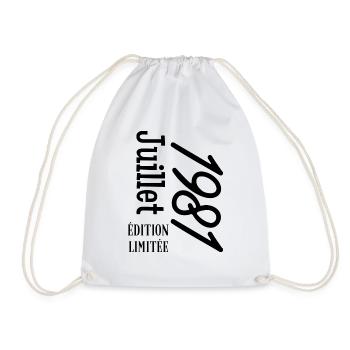 limited edition July 1981 - Drawstring Bag - white - Front