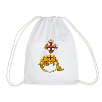 Order of the Dragon Vlad III - Drawstring Bag - white - Front