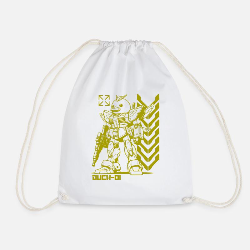 GUNDAM | DUCK 01 - Drawstring Bag - white