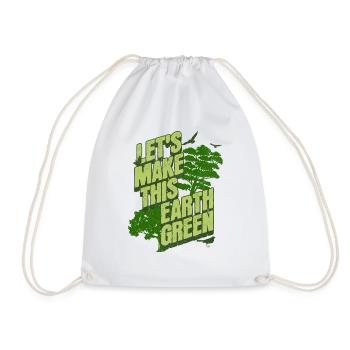 Green earth - Turnbeutel - Weiß - Vorne