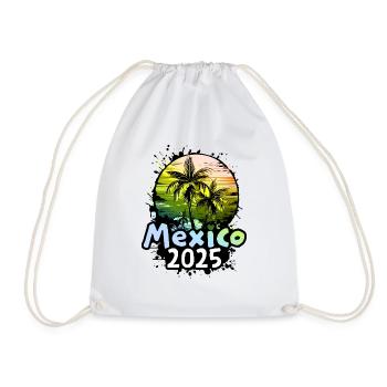Mexico 2025 - Drawstring Bag - white - Front