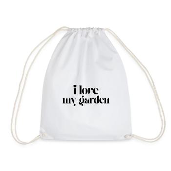 i love my garden - Drawstring Bag - white - Front