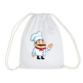 koch chef baker baecker kitchen kueche1 - Turnbeutel - Weiß - Vorne