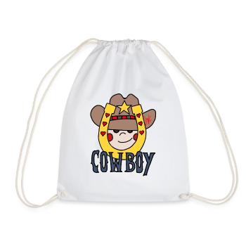 cow-boy - Sac de sport léger - blanc - Devant