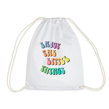 Enjoy little things - Gift idea - Gift - Drawstring Bag - white - Front