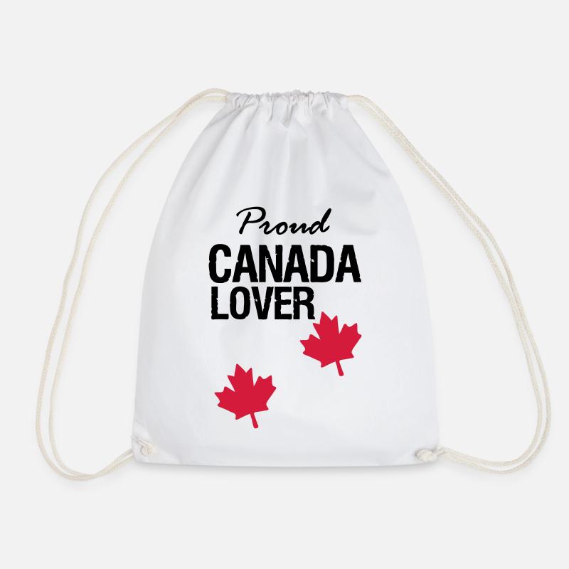 Canada Lover - Drawstring Bag - white