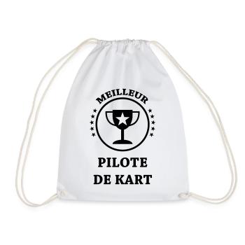 Go-Kart / Karting / Kart / Fahrer - Turnbeutel - Weiß - Vorne