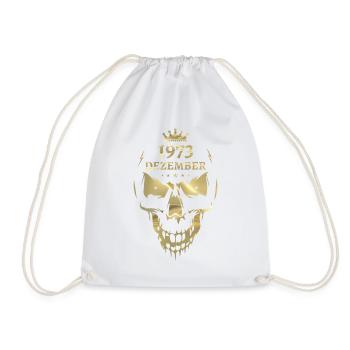 Dezember 1973 Totenkopf Gold - Turnbeutel - Weiß - Vorne