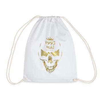 Mai 1993 Totenkopf Gold - Turnbeutel - Weiß - Vorne