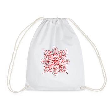 Style Mandala - rouge - Sac de sport léger - blanc - Devant