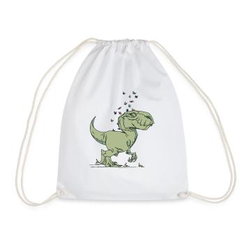 Dinosaurier - Turnbeutel - Weiß - Vorne