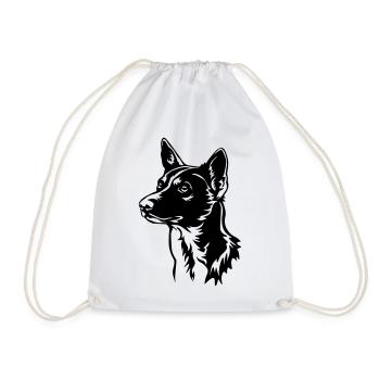 Tête de Basenji - Sac de sport léger - blanc - Devant