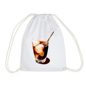 Coffee Drink Illustration - Drawstring Bag - white - Front