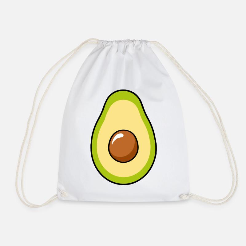 Avocado - Drawstring Bag - white