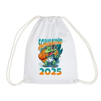 Écolier 2025 Dinosaur Dino School Inscription École - Sac de sport léger - blanc - Devant