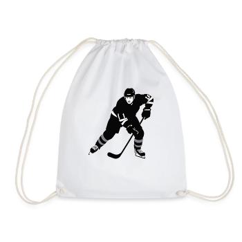 I love Icehockey - Sports Design - Turnbeutel - Weiß - Vorne