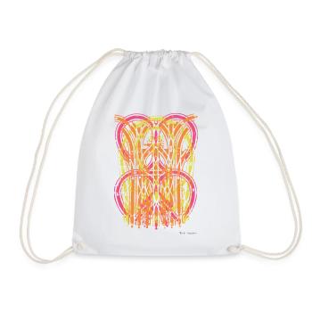 BODYTRACK I - Drawstring Bag - white - Front