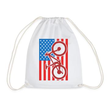 Drapeau du VTT des États-Unis - Sac de sport léger - blanc - Devant