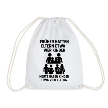 kinder eltern witz - Turnbeutel - Weiß - Vorne