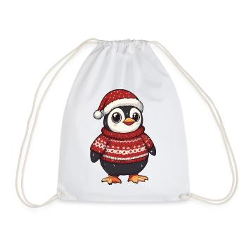 Pinguin Weihnachten Xmas - Turnbeutel - Weiß - Vorne