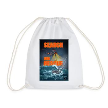 Search and Rescue - Drawstring Bag - white - Front