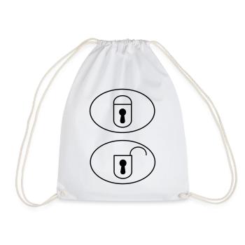 Car Remote Control Buttons - Drawstring Bag - white - Front