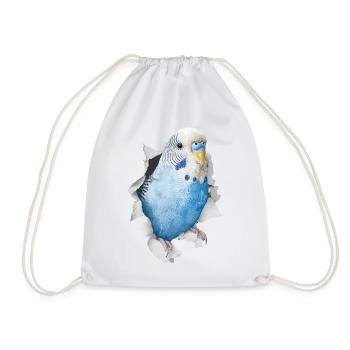 Perruche ondulée - Sac de sport léger - blanc - Devant