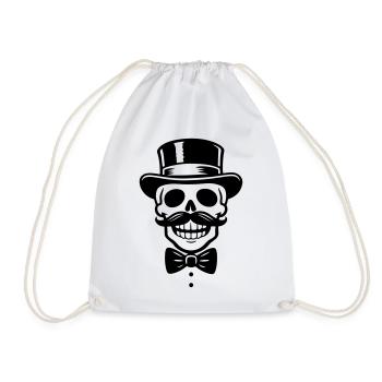 Bachelor Party Skeleton - Drawstring Bag - white - Front