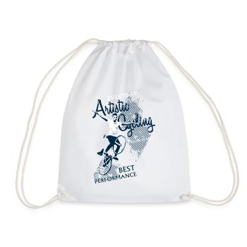 Artistic cycling, artistic cycling, indoor cycling - Drawstring Bag - white - Front